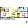 ユニヴェール G棟 2LDKの間取り