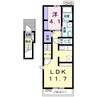 アモーレ今津Ⅰ 1LDKの間取り