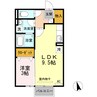 フォンターナ伏石　A棟 1LDKの間取り