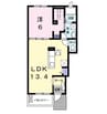 グランディール２８　Ｂ 1LDKの間取り
