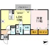 メゾンシャルム春日 1LDKの間取り
