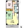 フォブール西公園 2LDKの間取り