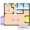 プレイズ今坂 1LDKの間取り