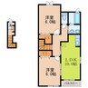 Ｙ’ｓコート壱番館　Ⅰ 2LDKの間取り