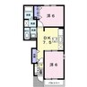 Ｙ’ｓコート壱番館　Ⅲ 2DKの間取り
