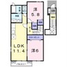 Ｙ’ｓコート参番館 2LDKの間取り