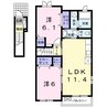 サンリットヒルⅡ 2LDKの間取り