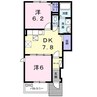 ポライトリー　Ⅱ 2DKの間取り