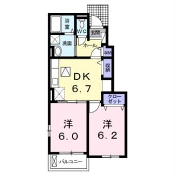 間取図 コンフォートヴィラ旭原Ⅱ号棟