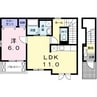 ポライトリーⅢ 1LDKの間取り
