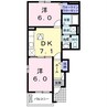 エルミタージュ・トミ 2DKの間取り