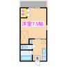 サンライズマンション寿 1Kの間取り