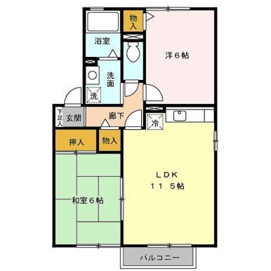 間取り図 グランシャリオAB　B棟