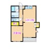 ブラウンハウス 1LDKの間取り
