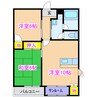 グリーンハウス 2LDKの間取り