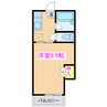 グリーンハウス 1Kの間取り
