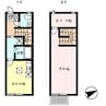 リースランド西原　Ｄ棟 1DK+Sの間取り