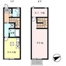 リースランド西原　Ｄ棟 1DK+Sの間取り