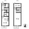 リースランド札元　Ｊ棟 1DK+Sの間取り