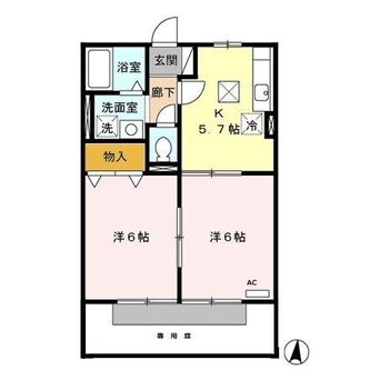間取図 モナリエ西原
