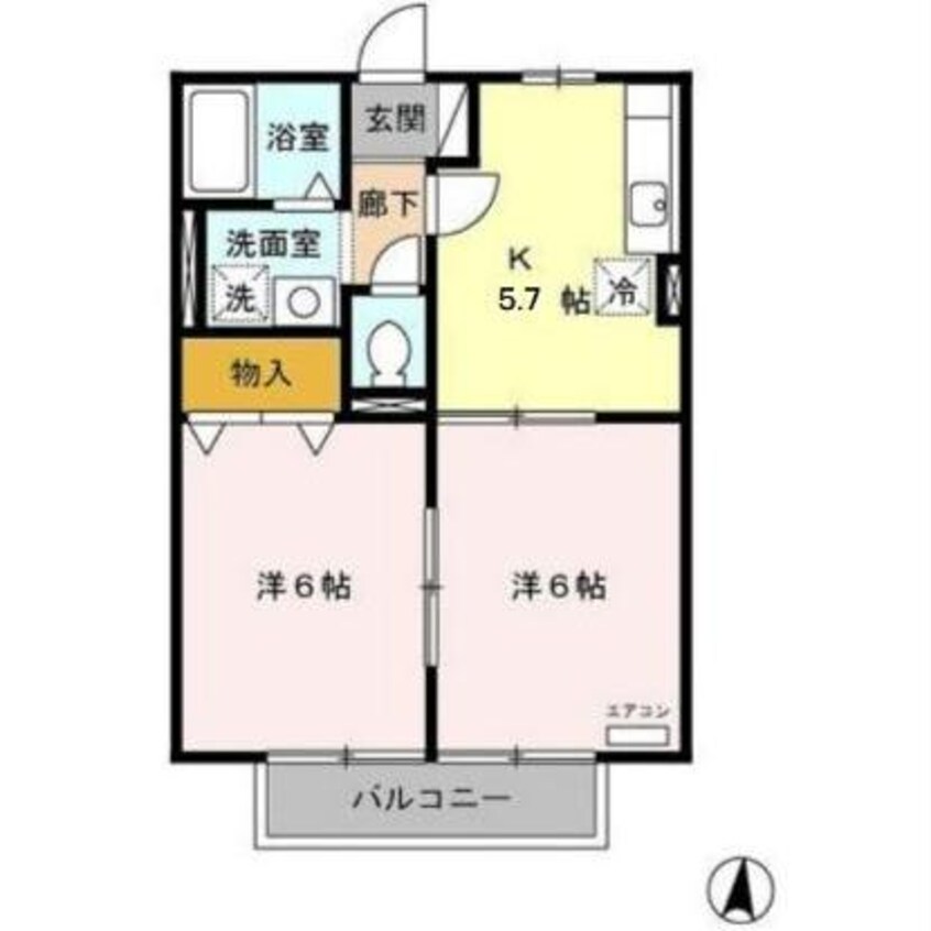 間取図 モナリエ西原