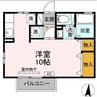 ジェム 1Rの間取り
