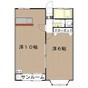 メープルタウン 1LDKの間取り