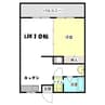 サンポワール 1LDKの間取り