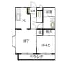 ライベクスト古前城 2Kの間取り