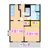 ライベクスト古前城 2Kの間取り