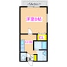 ライオネスⅡB 1Kの間取り