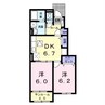 シーマスター 2DKの間取り