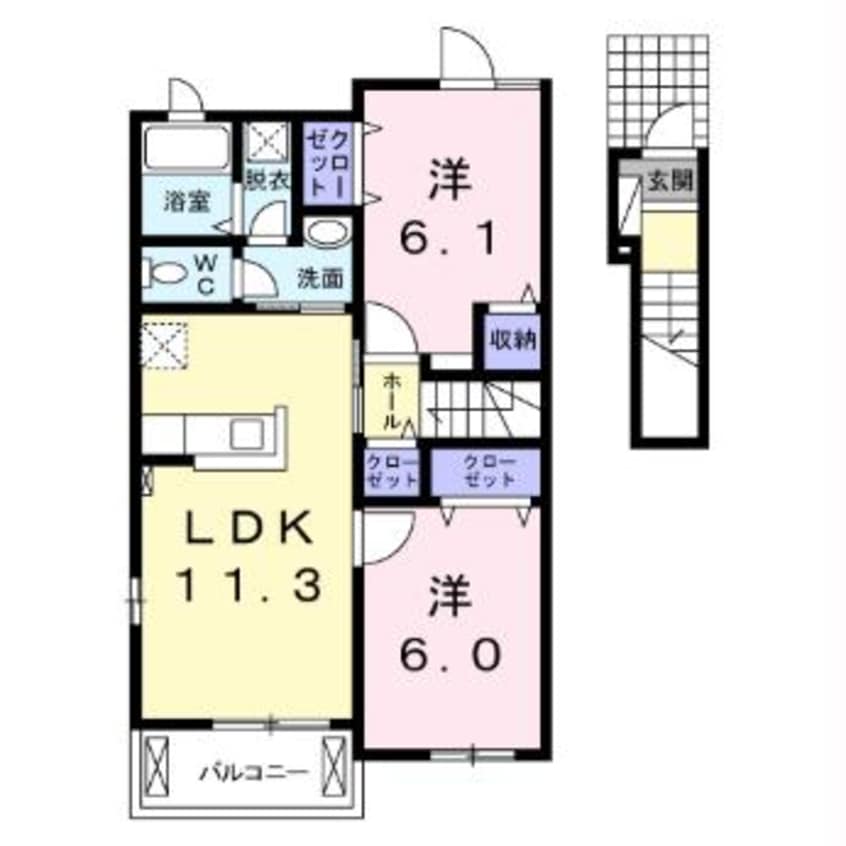 間取図 Y'Zコート五番館