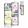 Y'Zコート五番館 2LDKの間取り
