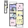 ル・シエルA棟 2LDKの間取り