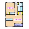 ボヌール 1LDKの間取り