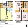 リースランド札元　F棟 3LDKの間取り
