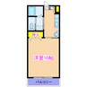 第二札元大丸マンション 1Kの間取り