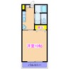 第二札元大丸マンション 1Kの間取り