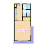 札元大丸マンション 1Kの間取り