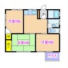 原田貸家 3DKの間取り