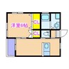 ロイヤルハイツ川西 1LDKの間取り