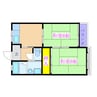 ダイヤモンドマンション 2DKの間取り