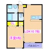 ひまわりハイツC 1LDKの間取り