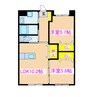 リバーサイド串間天神 2LDKの間取り