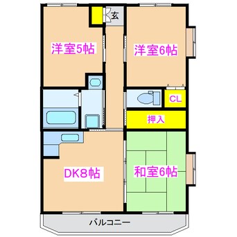 間取図 潮彩マンション西棟