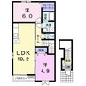 フランメゾンⅠ 2LDKの間取り