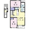 セトゥール　コートⅡ 2LDKの間取り