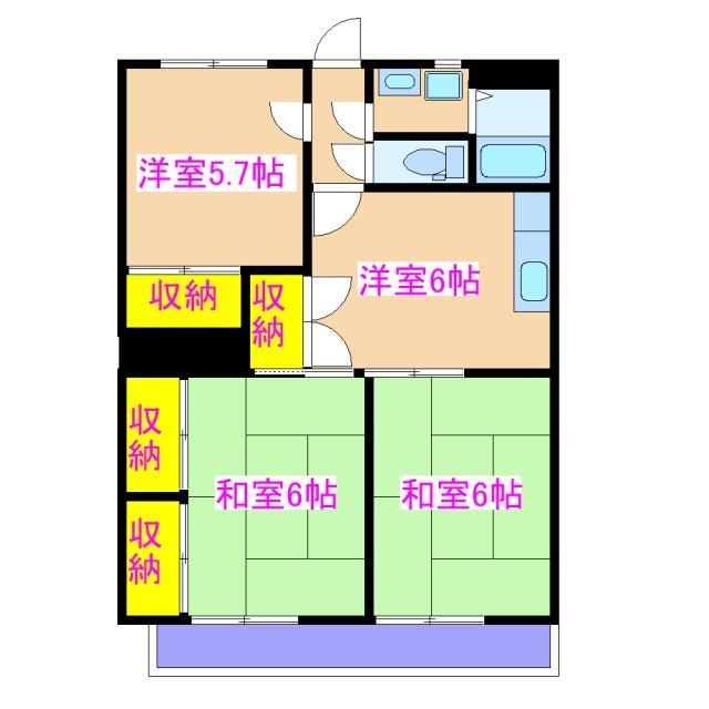 間取り図 ハイツニューリバー