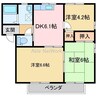 グランビア庄内 3DKの間取り